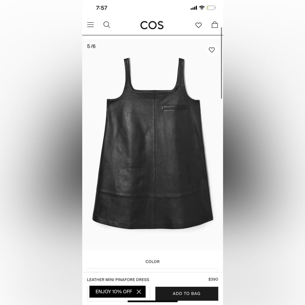 COS leather shift dress